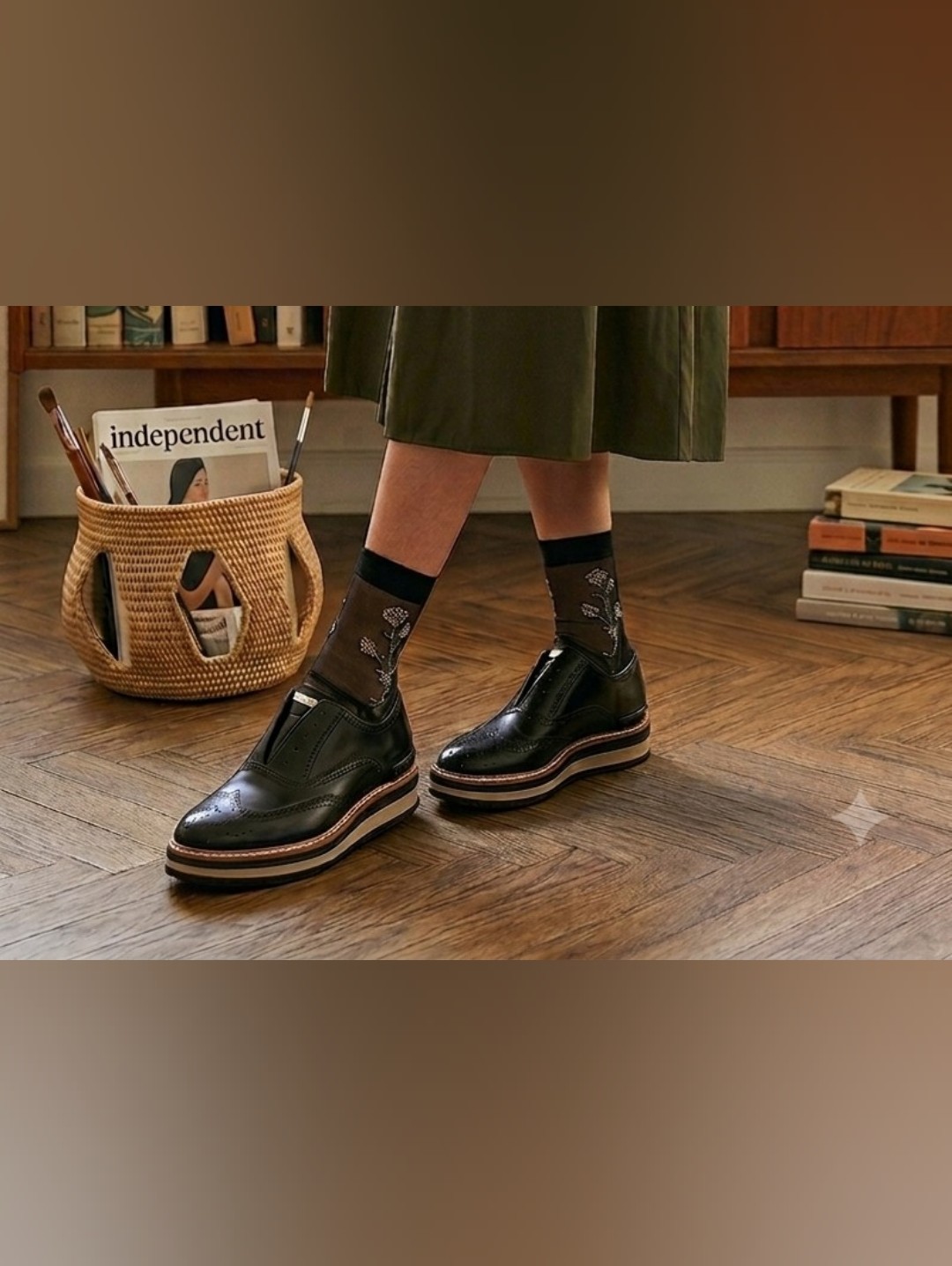 Alessandro Dell'acqua Black Leather Platform Brogues Italy - Sz 41 (Us 10.5w/8m